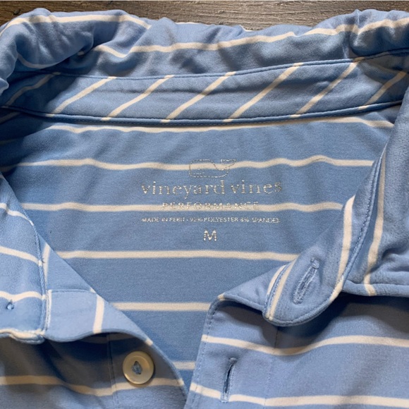 Vineyard Vines Blue Striped‎ Short Sleeve Mens Size M - Picture 3 of 7